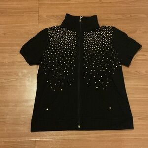 Black Studded Women's Top